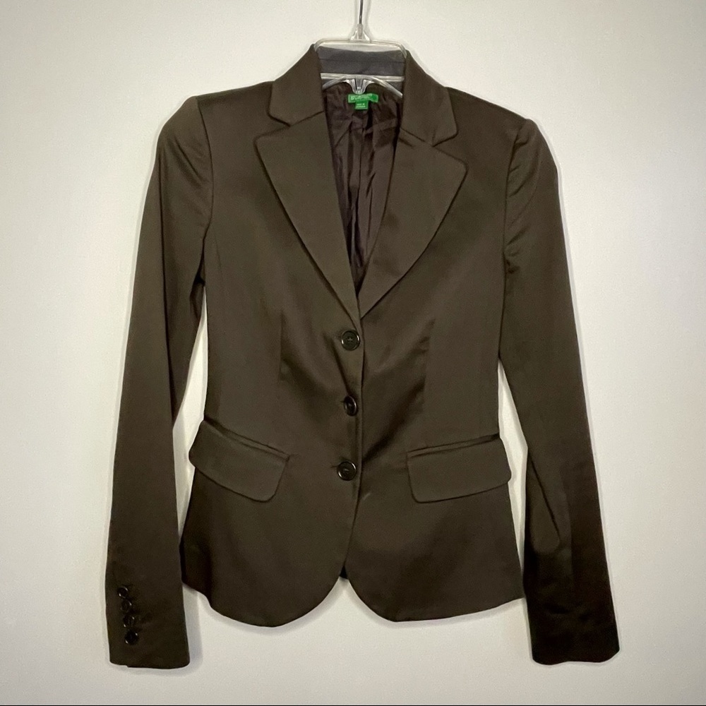 United Colors of Benetton Brown Blazer Size 38